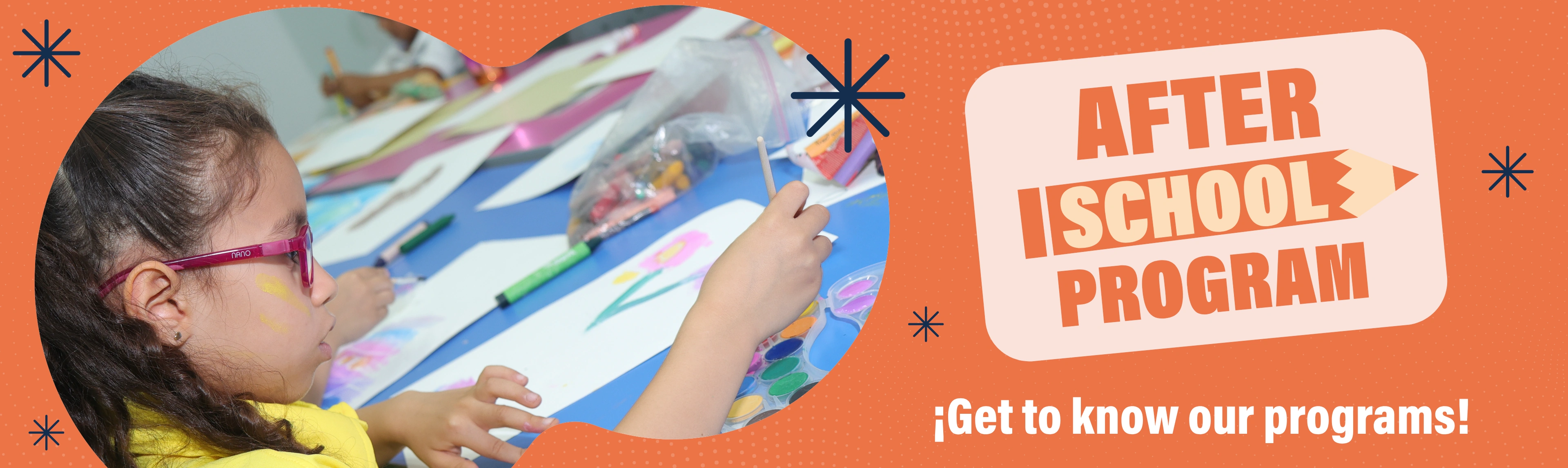Student painting during Altamira International School's After School Program